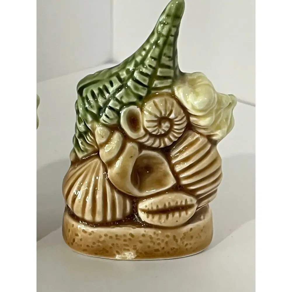 Vintage Florida Seashell Salt Pepper Shakers Made in Japan Coastal‎ Beach Decor